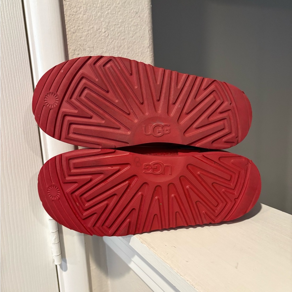 UGG Big Kids Classic Clear Mini II Rain Boot Samba Red Big Kid Size 5/Women 6.5 - Picture 6 of 9